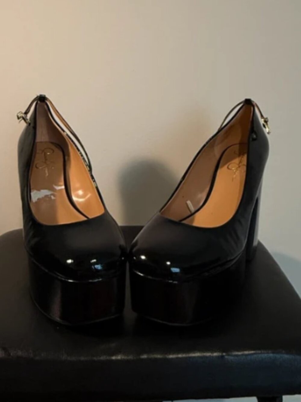 Jessica Simpson Chunky Black Heels